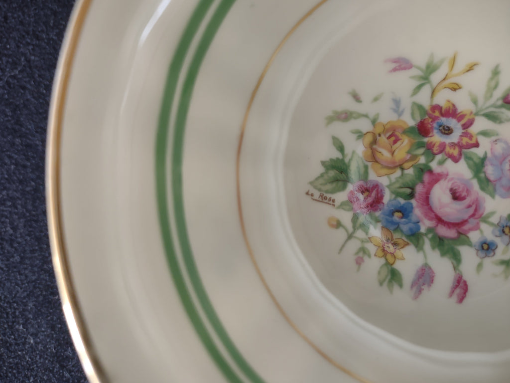 Hutschenreuther Murillo cup and saucer - ruler measurement showing cup approximately 3 inches tall