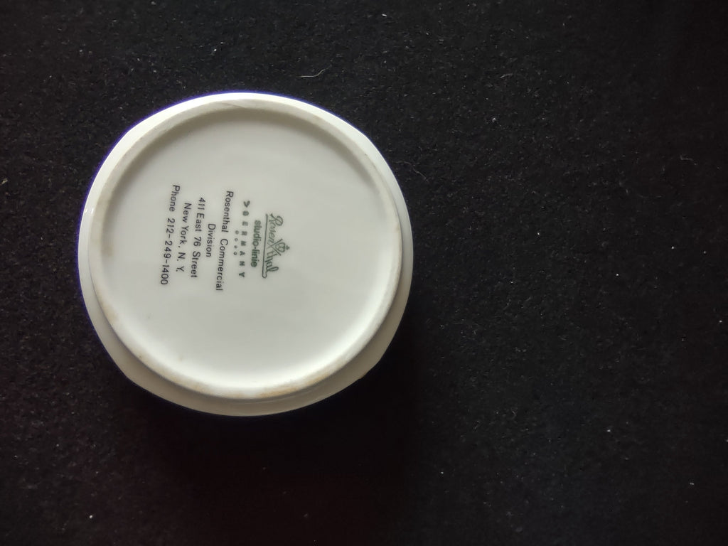Rosenthal Studio-Linie display bowl - bottom/backstamp view showing Rosenthal Commercial Division New York mark