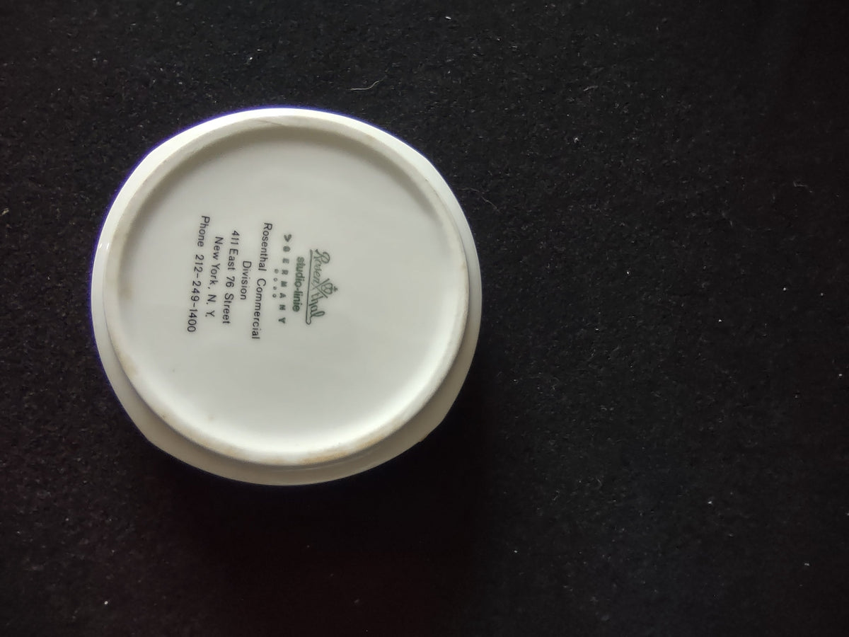 Rosenthal Studio-Linie display bowl - bottom/backstamp view showing Rosenthal Commercial Division New York mark