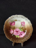 C.T. Carl Tielsch Germany scalloped bowl - top view with ruler showing approximately 6 inch diameter