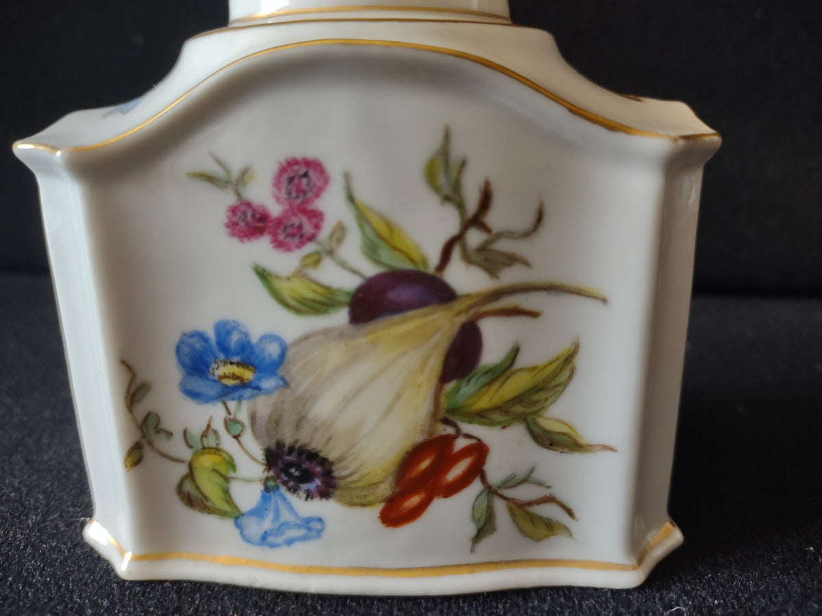 Tea caddy full profile view showing lidless collar and overall proportions