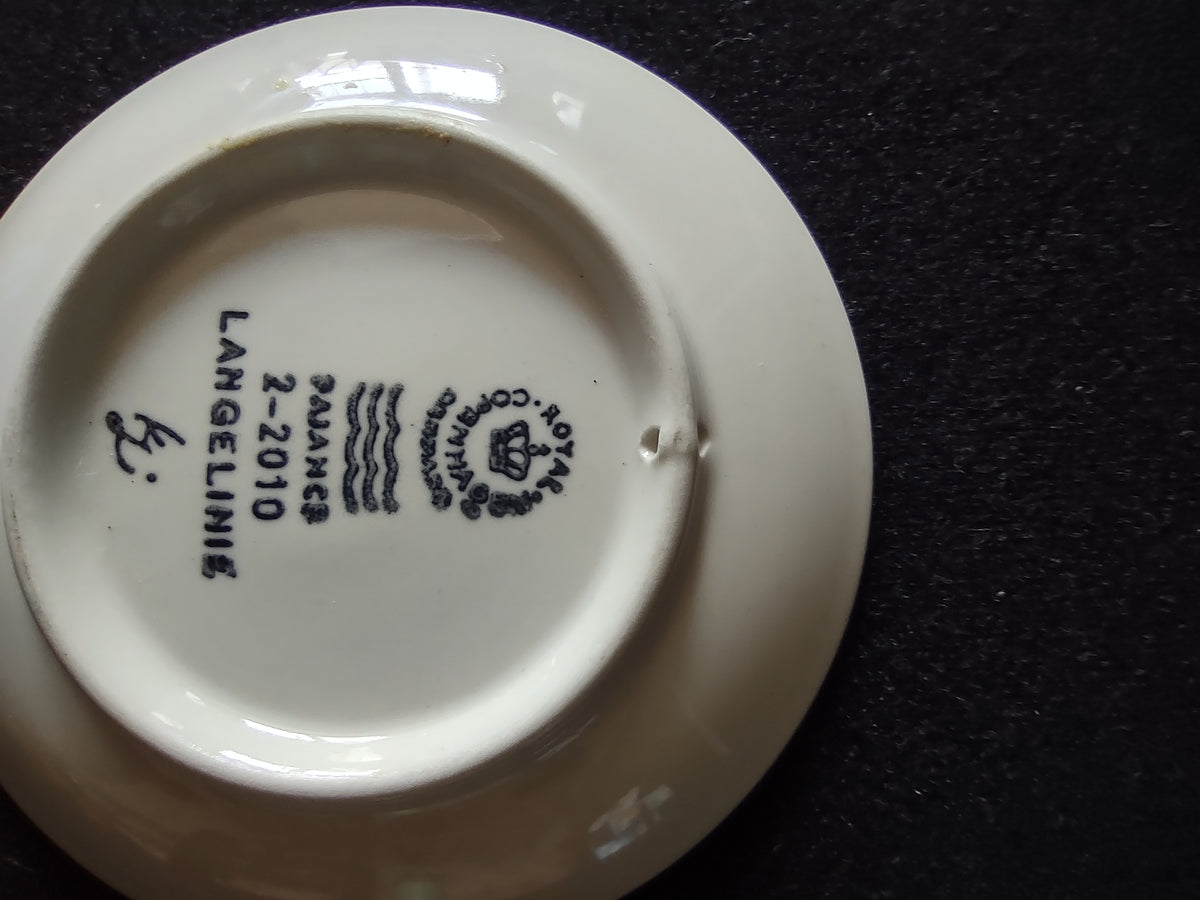 Vintage Royal Copenhagen Mini Plate Set of 5 Blue White Denmark 2010 [7407]