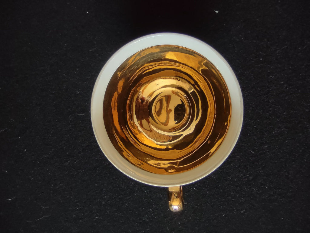 Schumann Bavaria saucer base view showing cursive Schumann Bavaria Porcelain backstamp