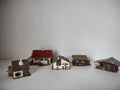 Faller HO scale German farm village 5-building set overview including farmhouse and barns