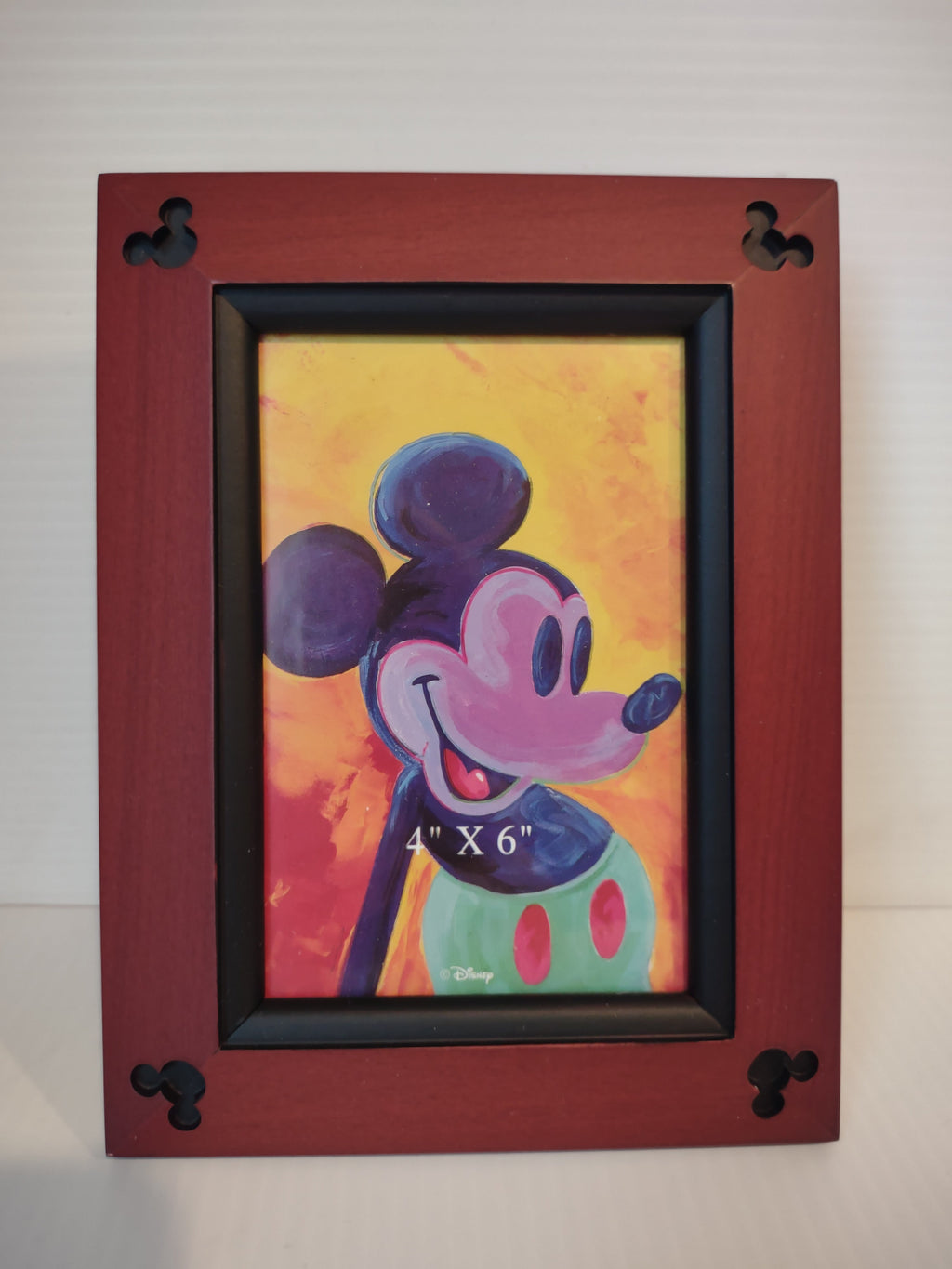 Back of Disney Mickey Mouse photo frame showing Made in Thailand copyright Disney label