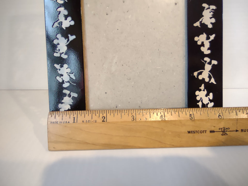 Vintage Disney Mickey Tumbler 4x6 Photo Frame Black & Red Set of 2 [7430]