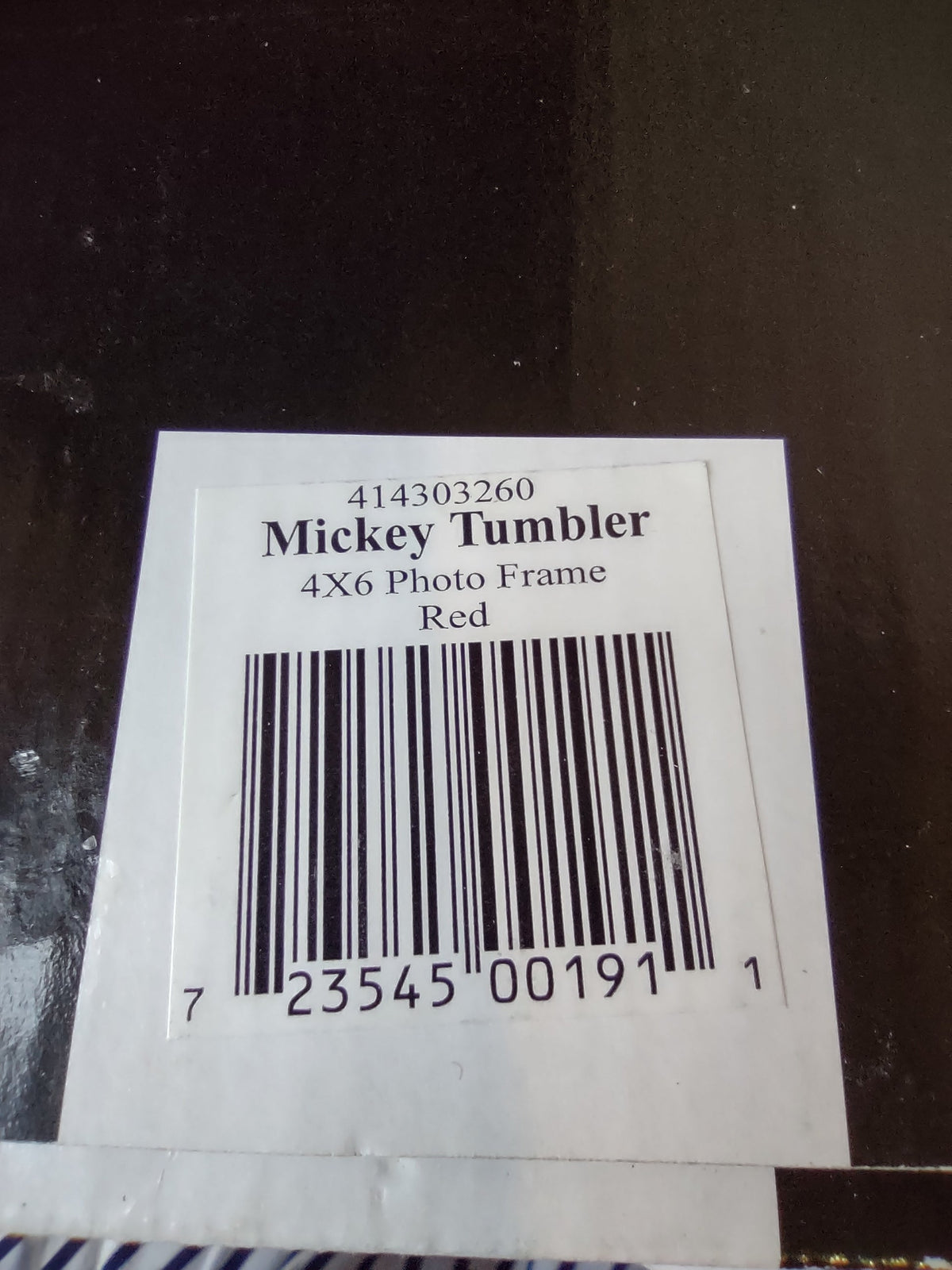 Back of Graves Design Disney Mickey Tumbler photo frame showing Graves Design copyright Disney maker mark