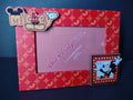 Back of Walt Disney World Mickey Mouse red 4x6 photo frame showing Disney copyright and Made in China label