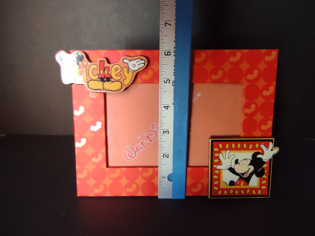 Vintage Walt Disney World Mickey Mouse Red 4x6 Photo Frame [7432]