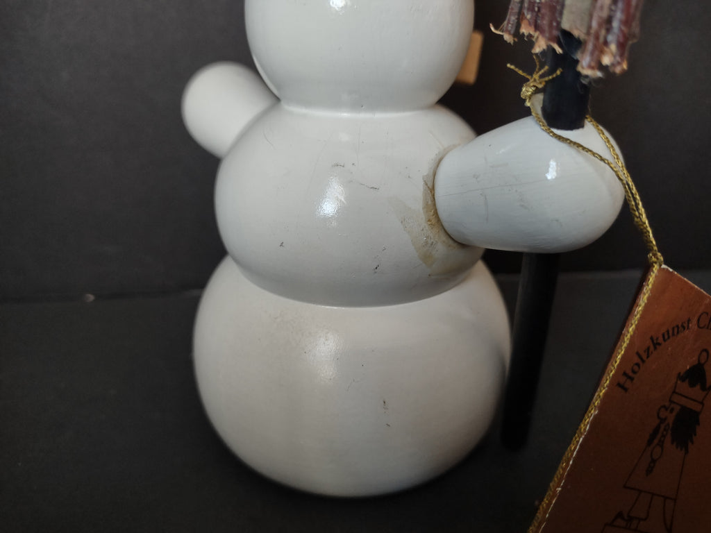 Vintage Christian Ulbricht German Snowman Incense Burner Red Top Hat 6" [8023n]