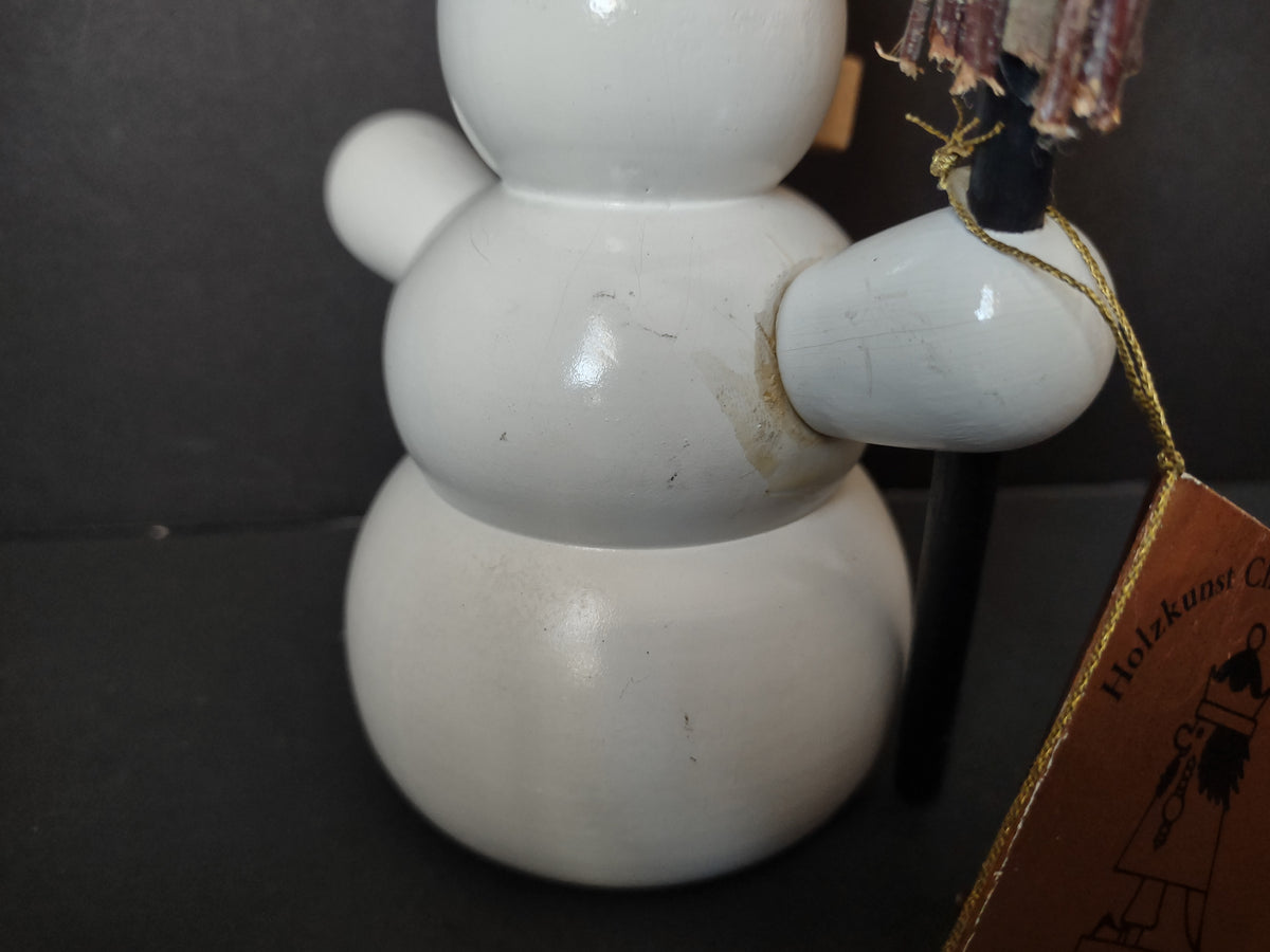Vintage Christian Ulbricht German Snowman Incense Burner Red Top Hat 6" [8023n]