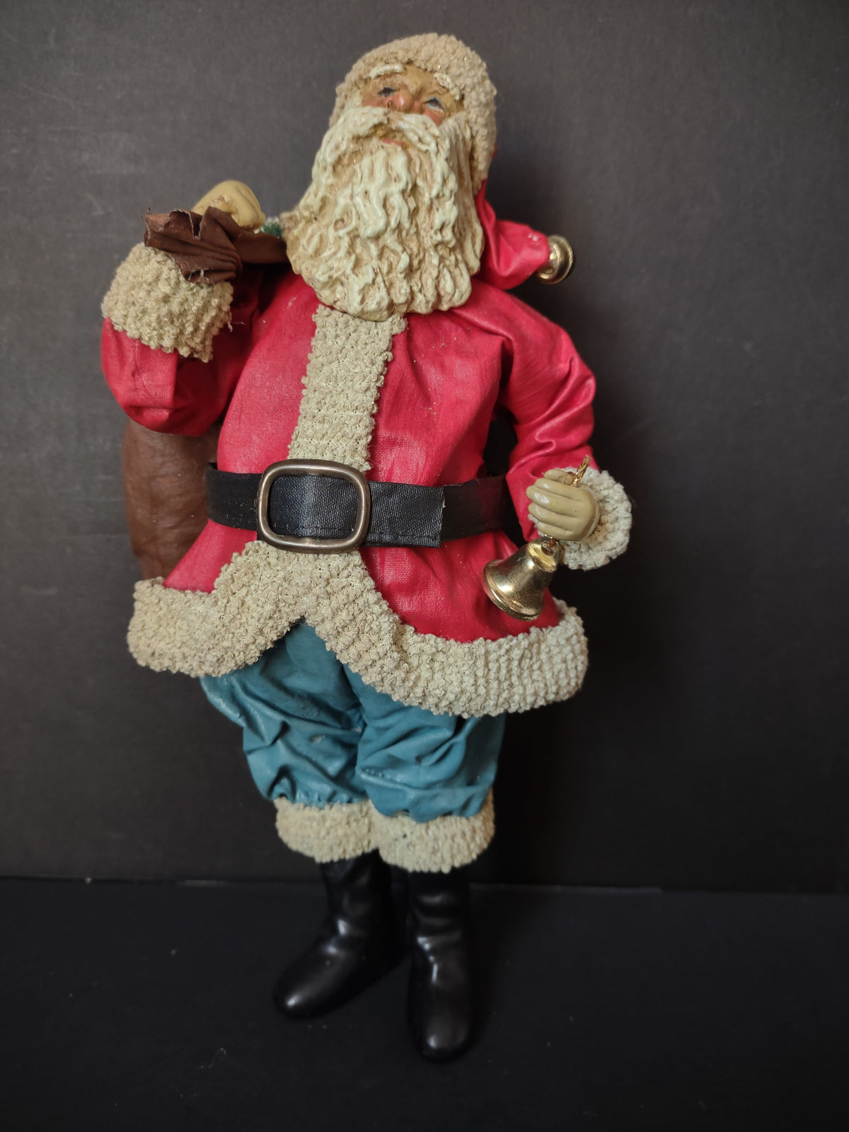 Vintage Possible Dreams Clothetique Santa Teal Pants Bell Figurine 10" [4886]