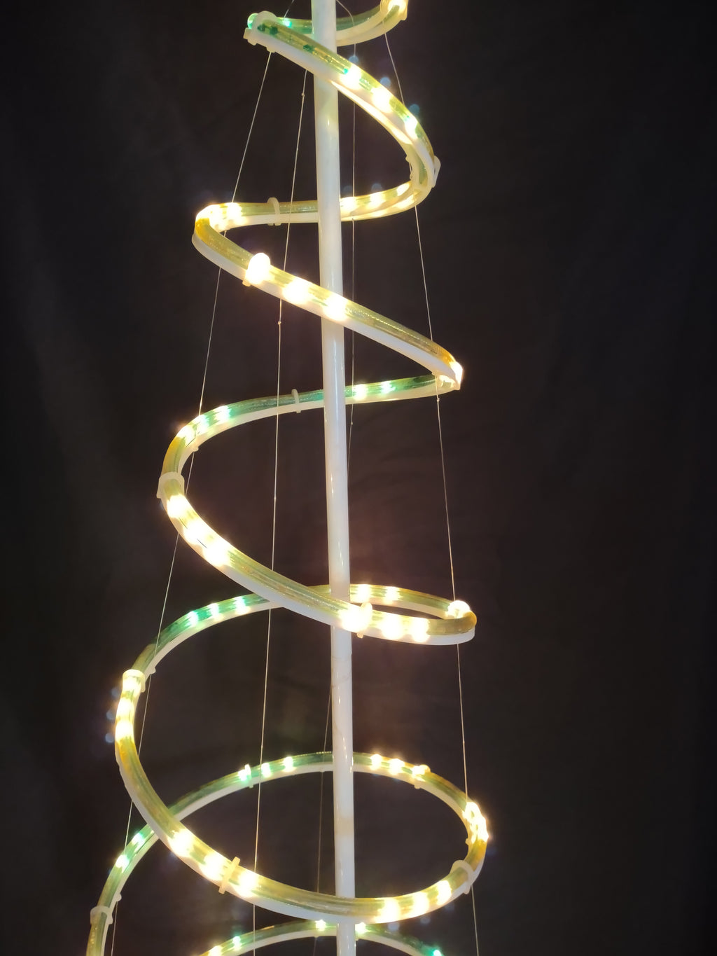 Vintage 6ft LED Chaser Tube Light Spiral Christmas Tree Star Topper [8036n]