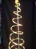 Vintage 6ft LED Chaser Tube Light Spiral Christmas Tree Star Topper [8036n]