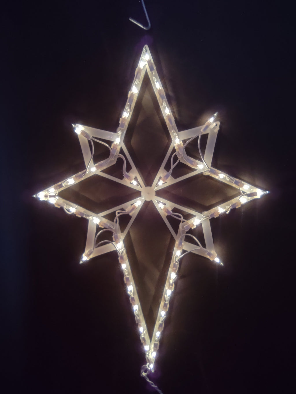 Vintage Lighted Nativity Star 43 Mini Light Bulbs Indoor Outdoor [8037n]