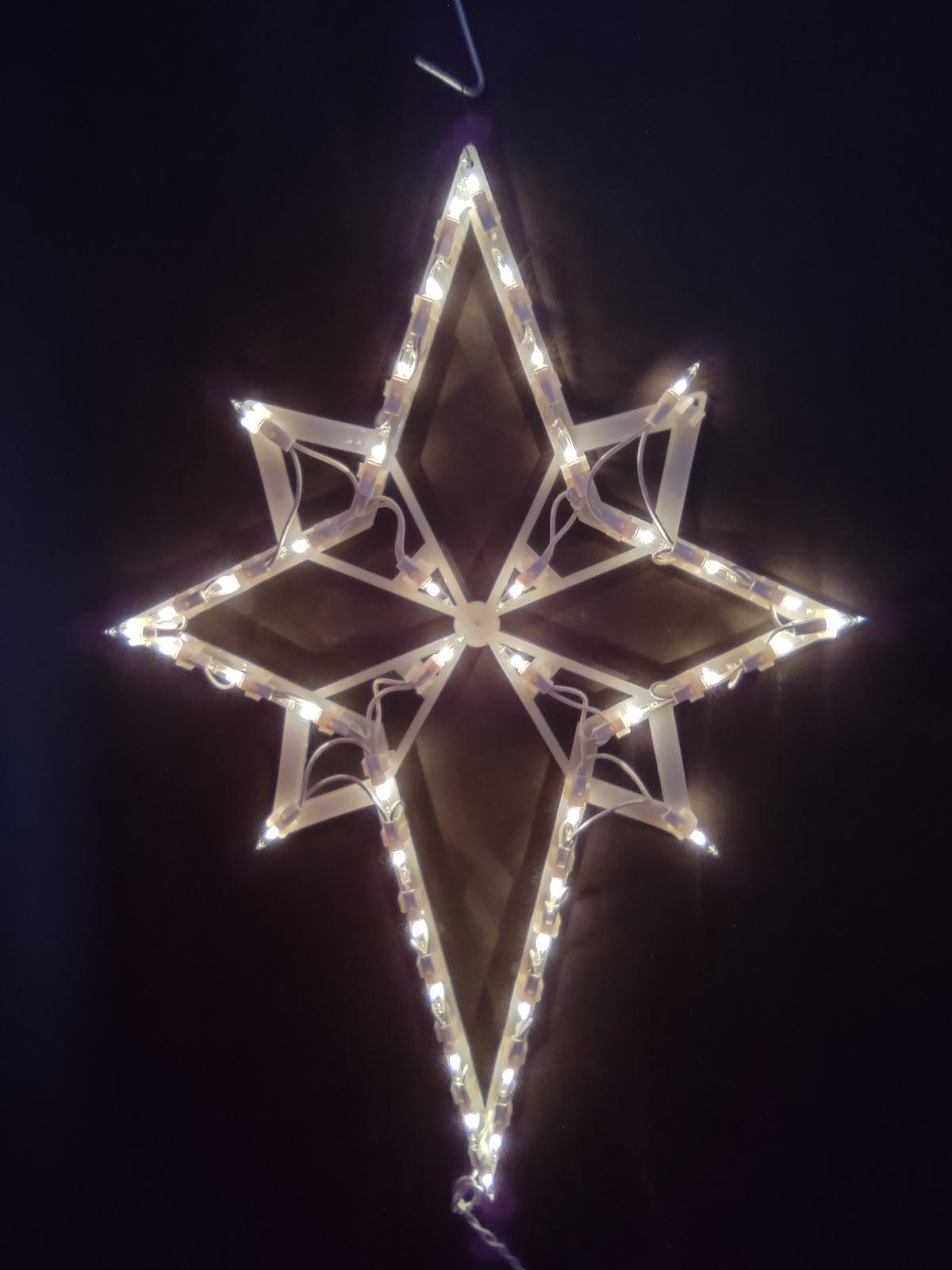 Vintage Lighted Nativity Star 43 Mini Light Bulbs Indoor Outdoor [8037n]