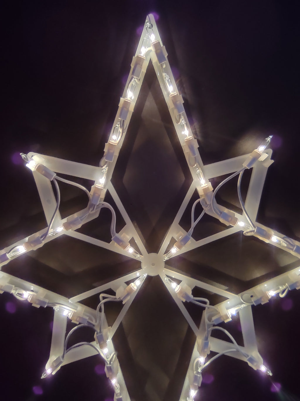 Vintage Lighted Nativity Star 43 Mini Light Bulbs Indoor Outdoor [8037n]