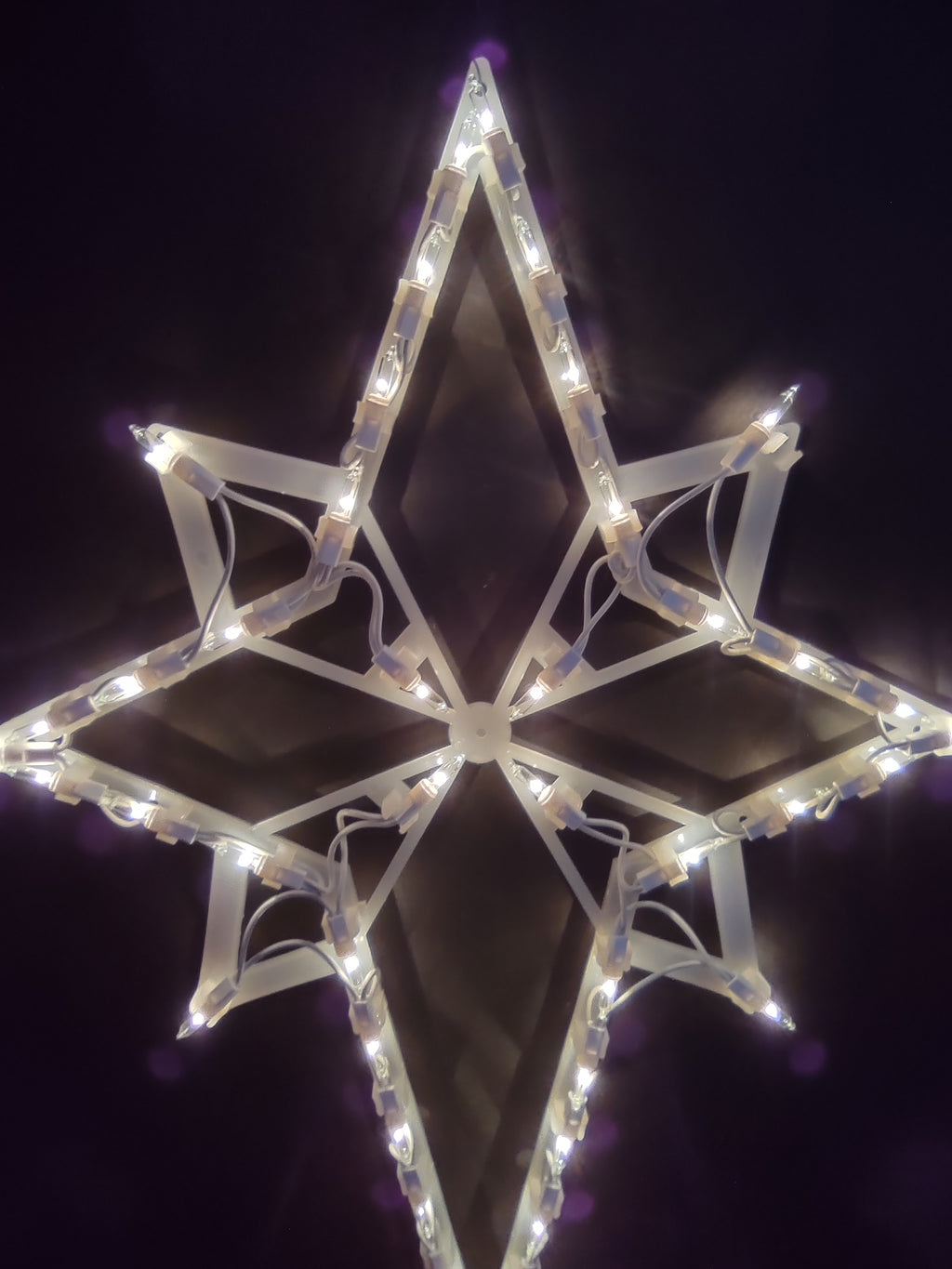Vintage Lighted Nativity Star 43 Mini Light Bulbs Indoor Outdoor [8037n]