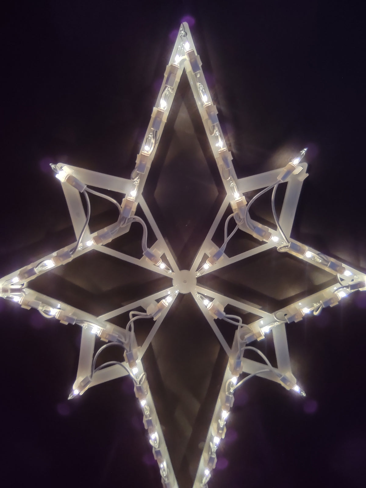 Vintage Lighted Nativity Star 43 Mini Light Bulbs Indoor Outdoor [8037n]