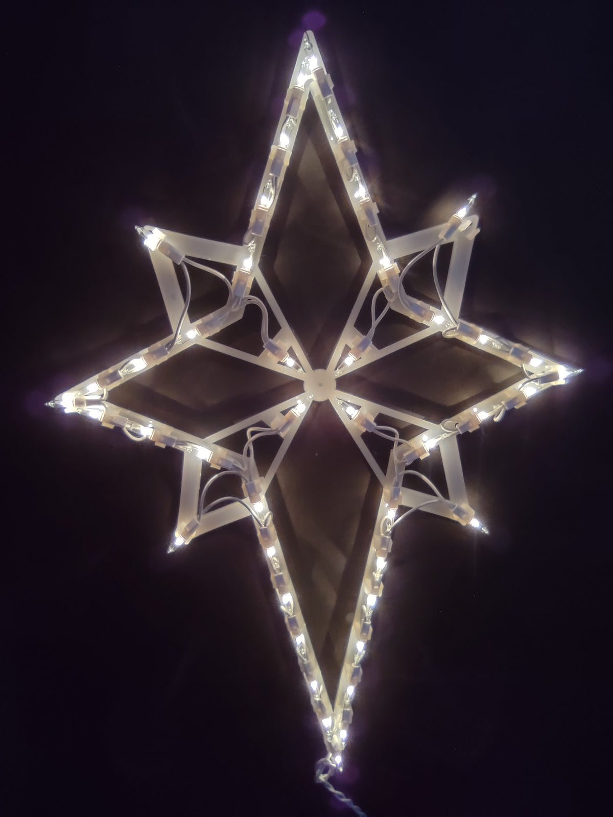 Vintage Lighted Nativity Star 43 Mini Light Bulbs Indoor Outdoor [8037n]