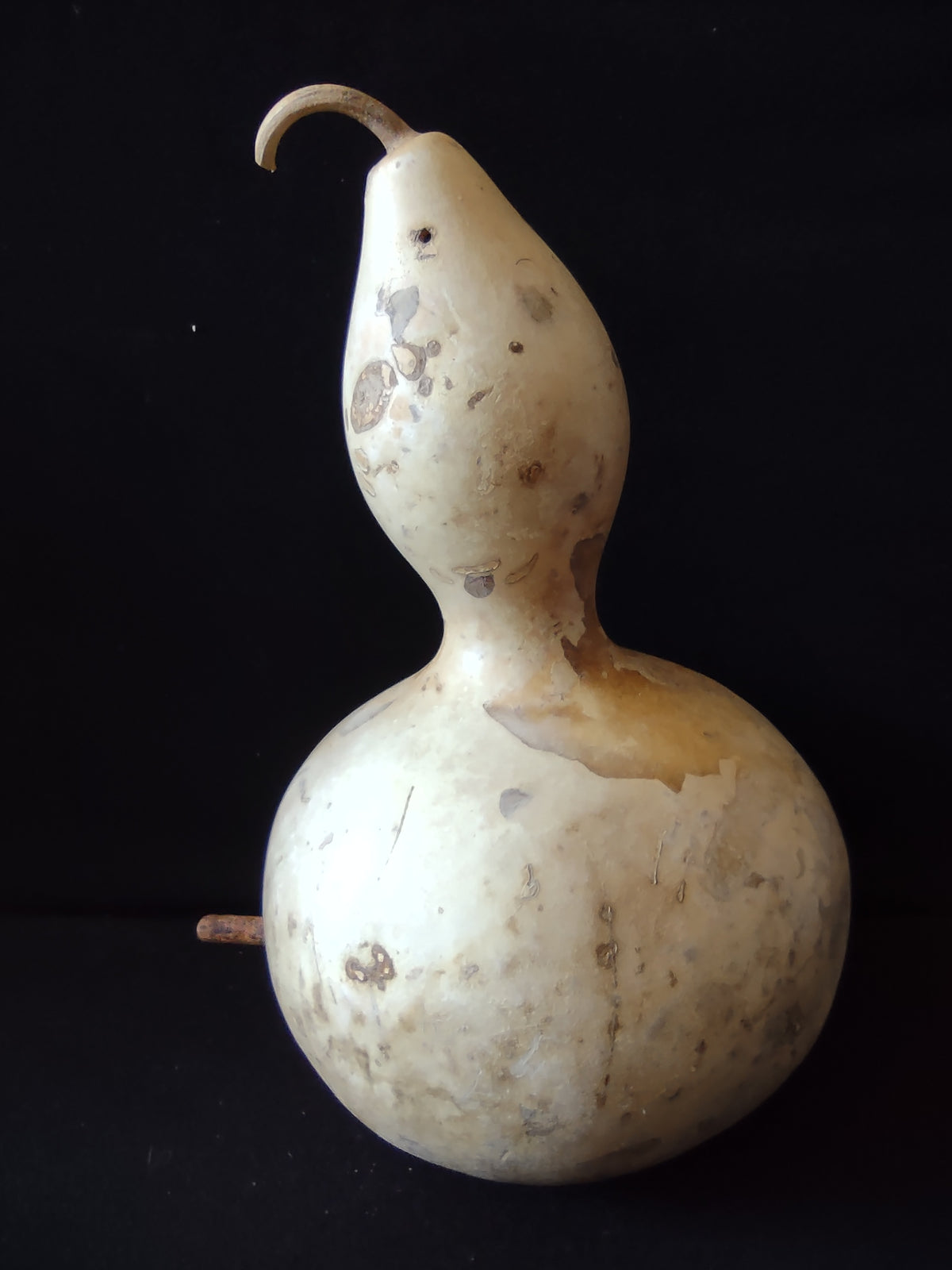 Vintage Natural Dried Birdhouse Gourd 12 Inch Bottle Gourd [8039n]
