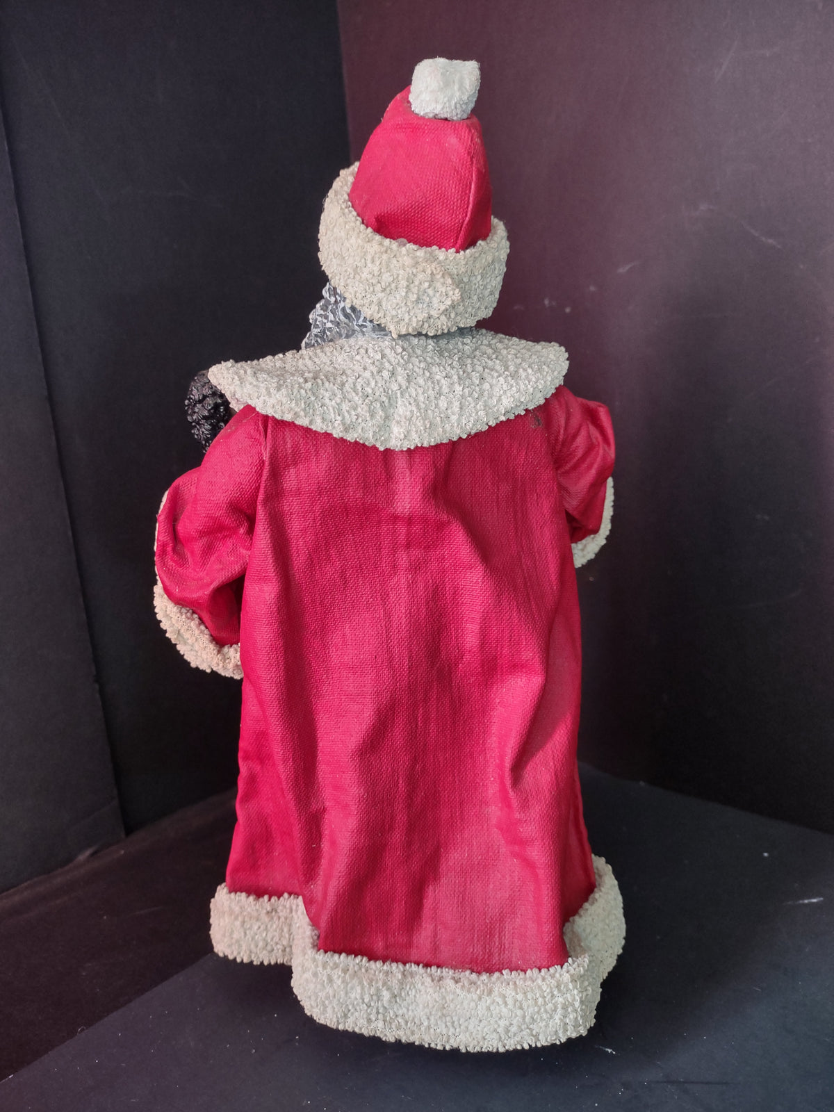 Vintage Possible Dreams Clothtique Black Santa 1993 Red Coat [8042n]