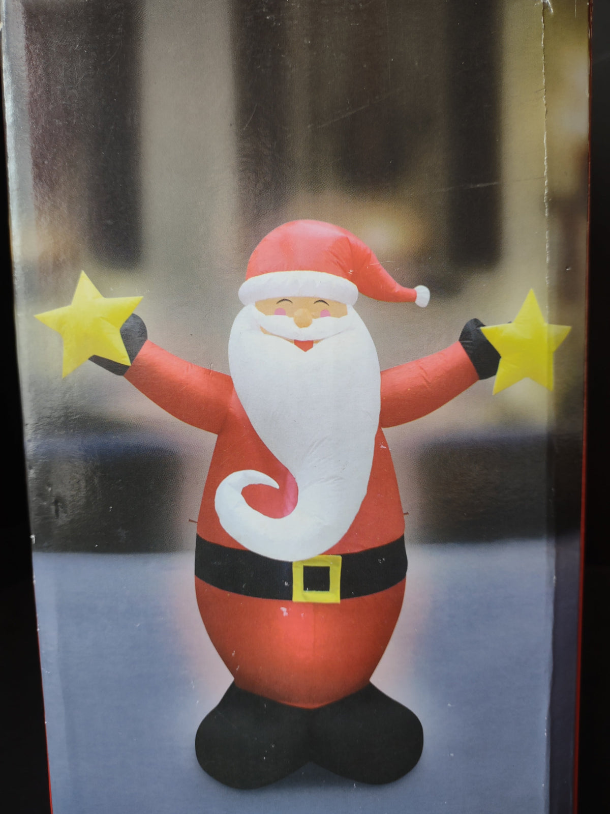 Merry Moments 7FT Inflatable Santa box detail label