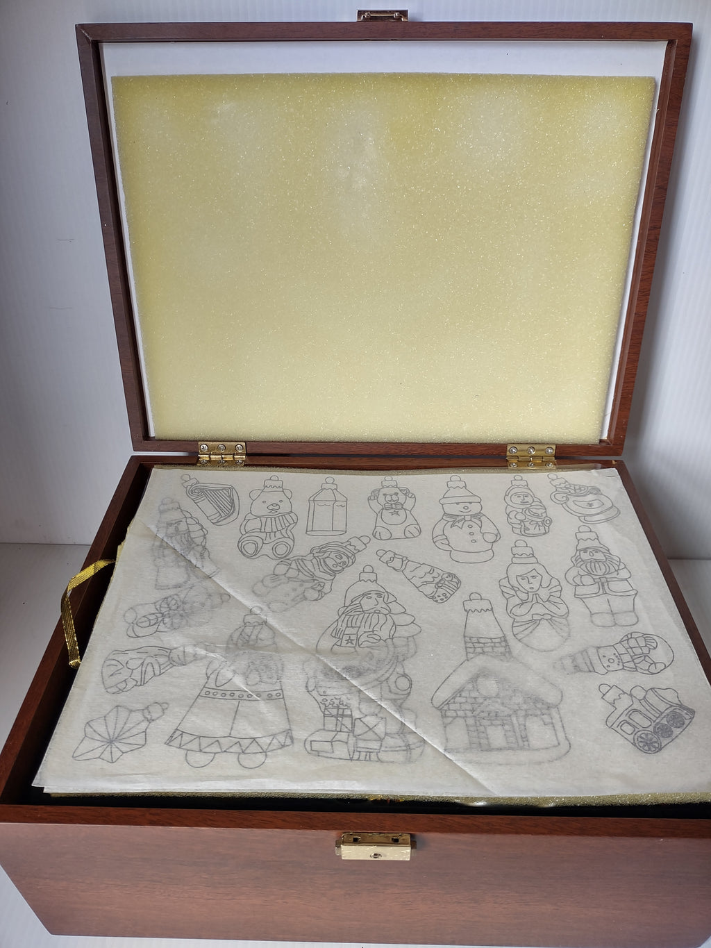Holiday Lane 39pc Glass Christmas Ornament Set Wood Storage Box Macy's [8052n]