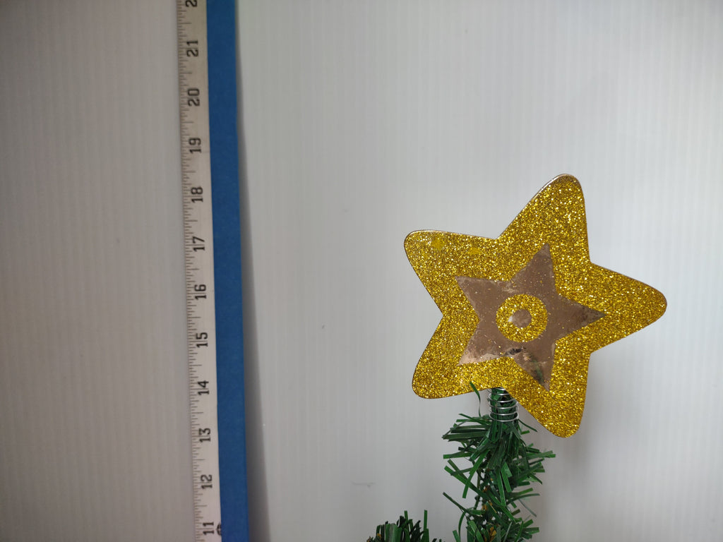 Vintage Holiday Magic 18" Green Christmas Tree Set Triangle Box [8055n]
