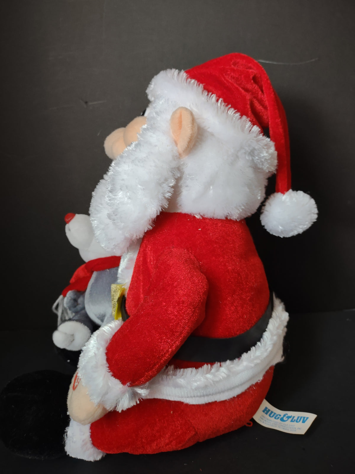 Vintage Hug & Luv Singing Santa & Mouse Plush Set Jolly Christmas [8063n]