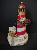 Vintage Santa's Musical Lighthouse Revolving Reindeer Christmas [8075n]