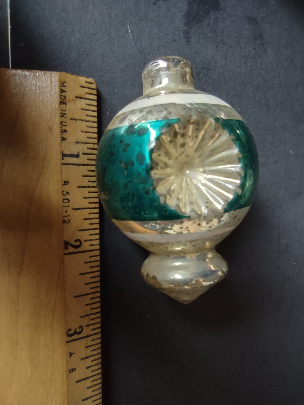 Vintage Christmas Ornaments Set of 7 Blue Pink Premier Shiny Brite Indent[8085]