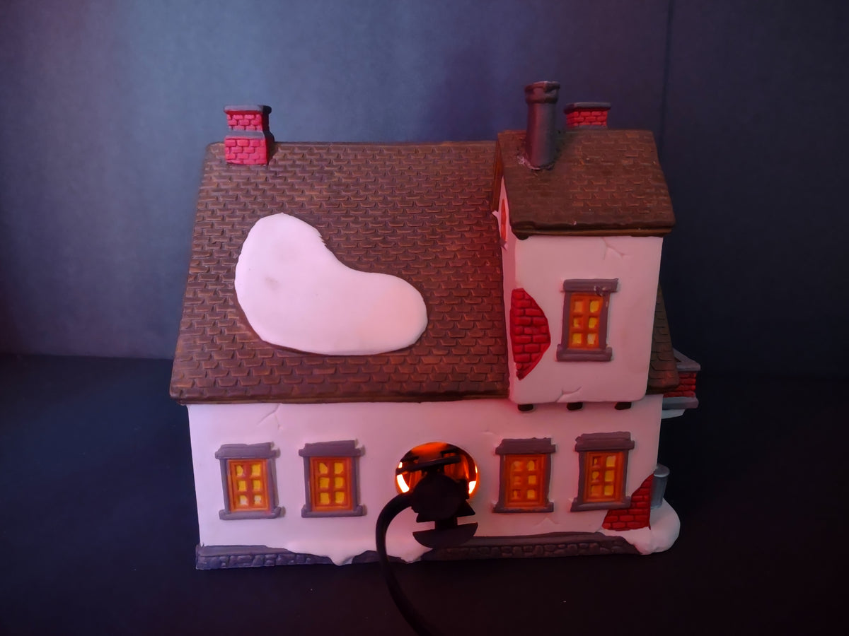 Vintage Lemax Holiday Crossroads Chatham Inn Lighted Christmas Village House [8113n]
