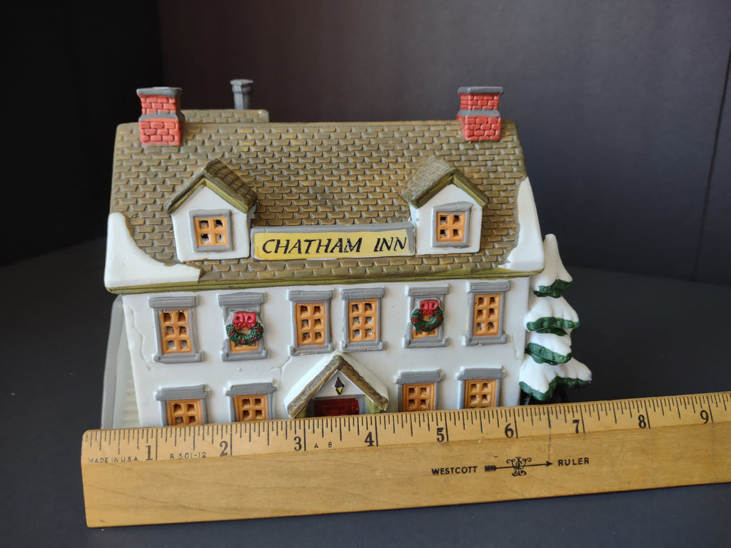 Vintage Lemax Holiday Crossroads Chatham Inn Lighted Christmas Village House [8113n]