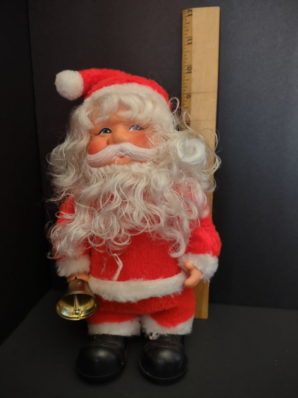 Vintage Christmas Santa Claus Figure Red Suit White Beard Made in Taiwan NOT Working [8126]