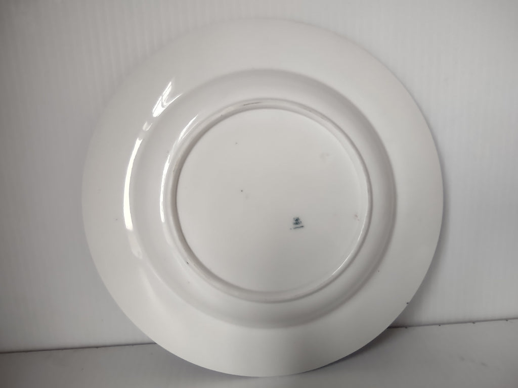 Vintage Copeland Flow Blue Wide Rim Bowl Pagoda Landscape Blue White [7444E]