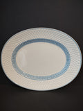 Vintage Copeland Spode Mansard Elaine Blue Oval Platter England IMPERFECT [7447E]