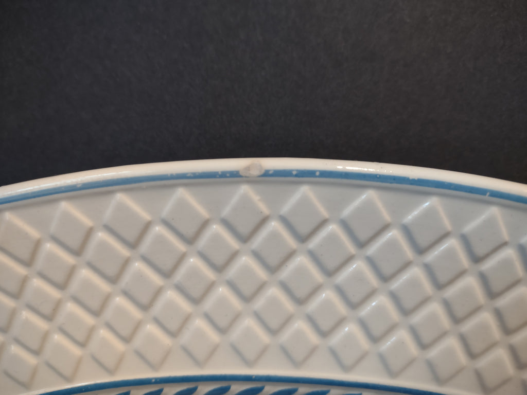 Vintage Copeland Spode Mansard Elaine Blue Oval Platter England IMPERFECT [7447E]