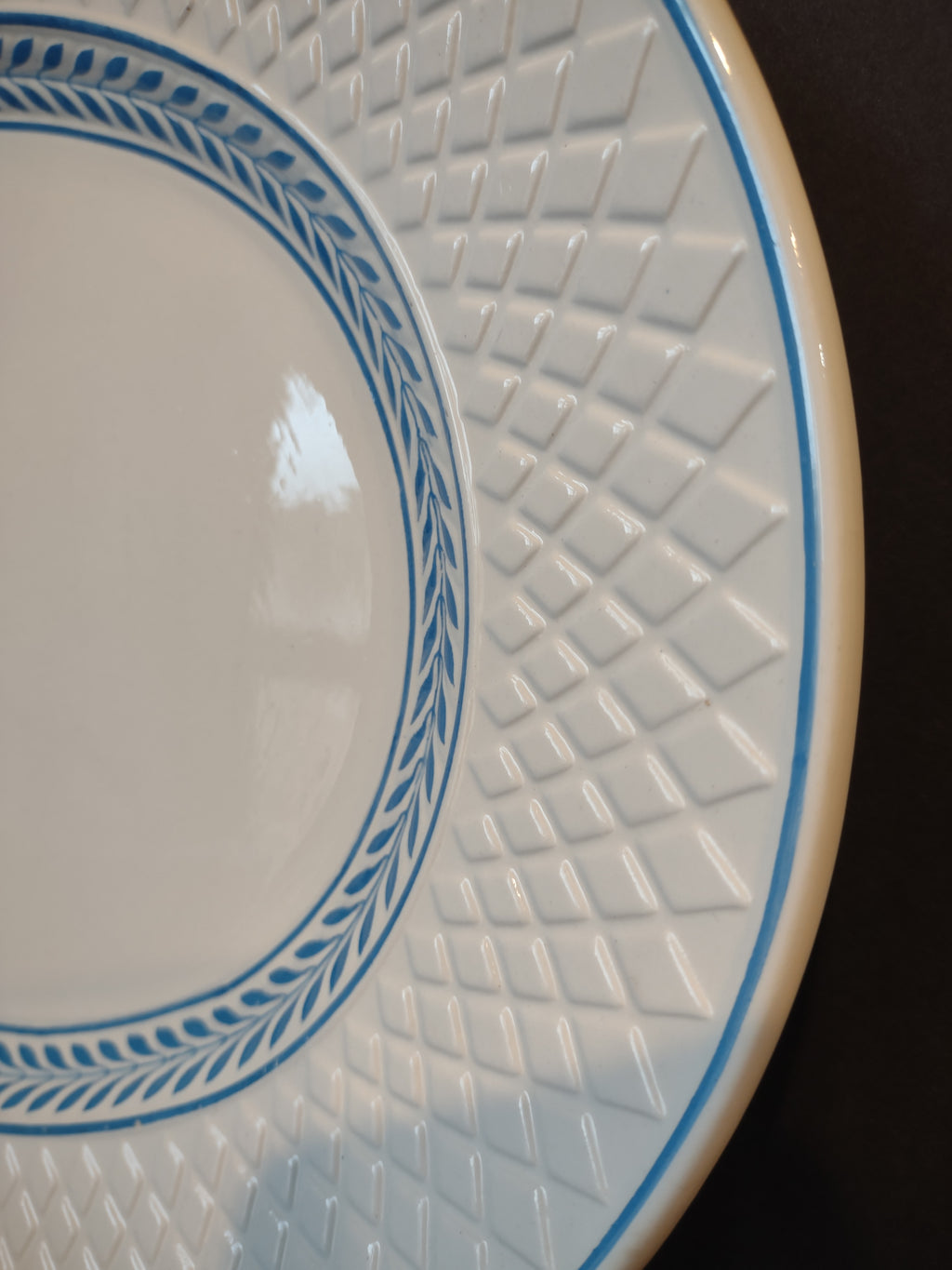 Vintage Copeland Spode Mansard Elaine Blue Oval Platter England IMPERFECT [7447E]