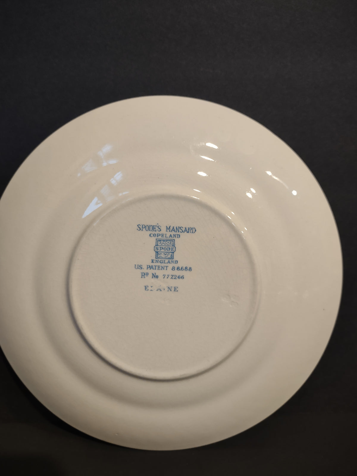 Vintage Copeland Spode Mansard Elaine Blue Underplate England [7451E]