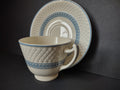 Vintage Spode Copeland Mansard Elaine Blue White Cup & Saucer Set [7454E]