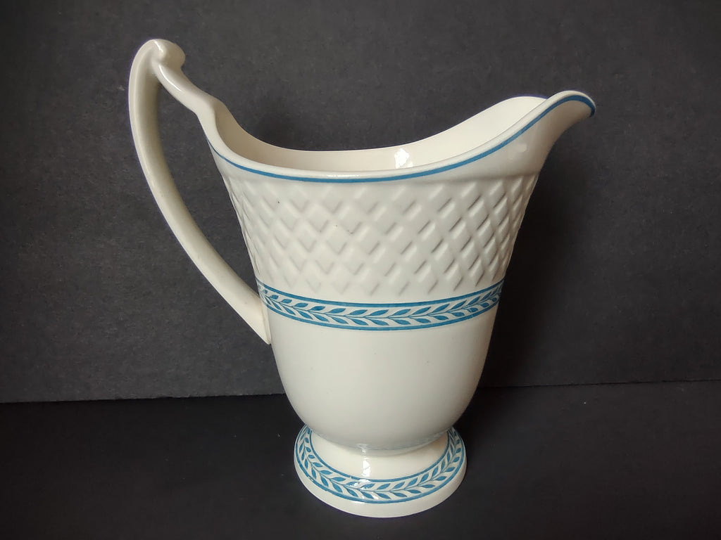 Vintage Spode Copeland Mansard Elaine Blue White Medium Pitcher [7456E]