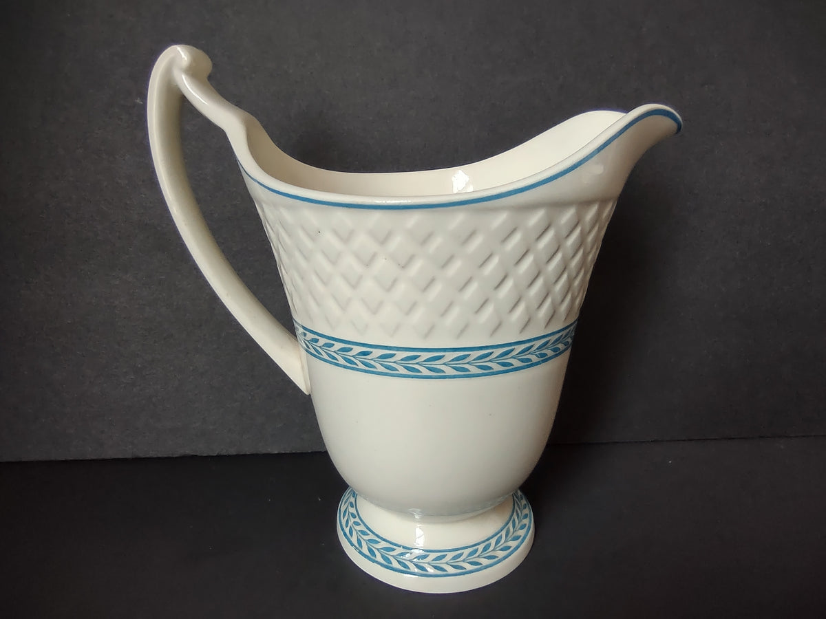 Vintage Spode Copeland Mansard Elaine Blue White Medium Pitcher [7456E]