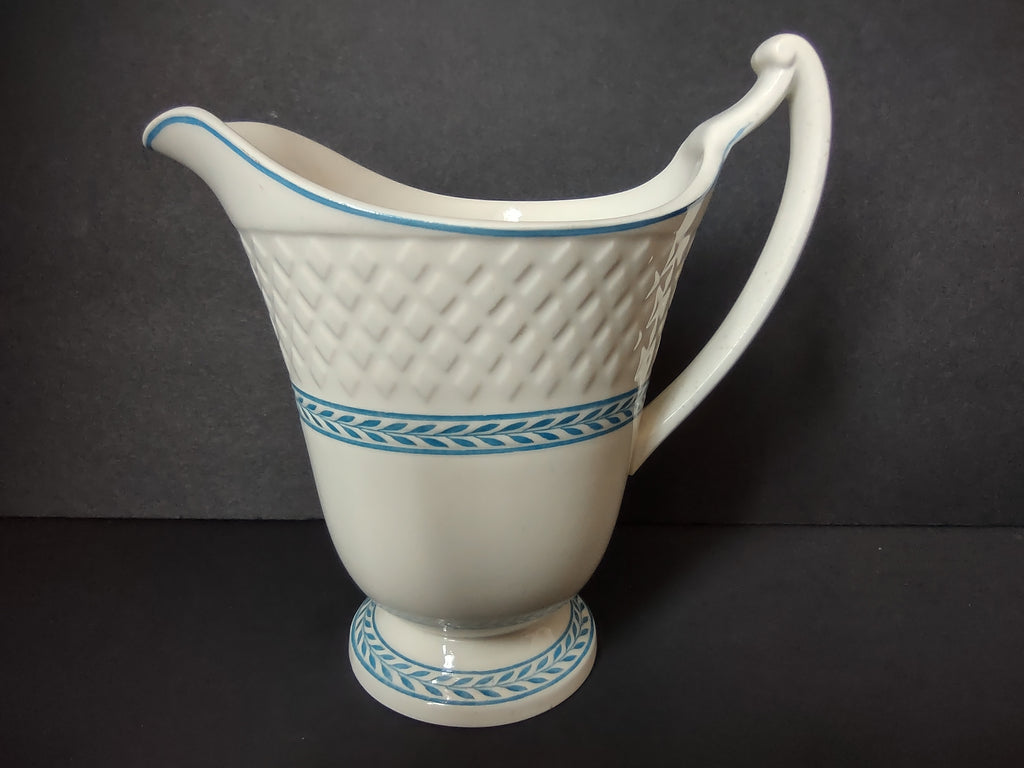 Vintage Spode Copeland Mansard Elaine Blue White Medium Pitcher [7456E]