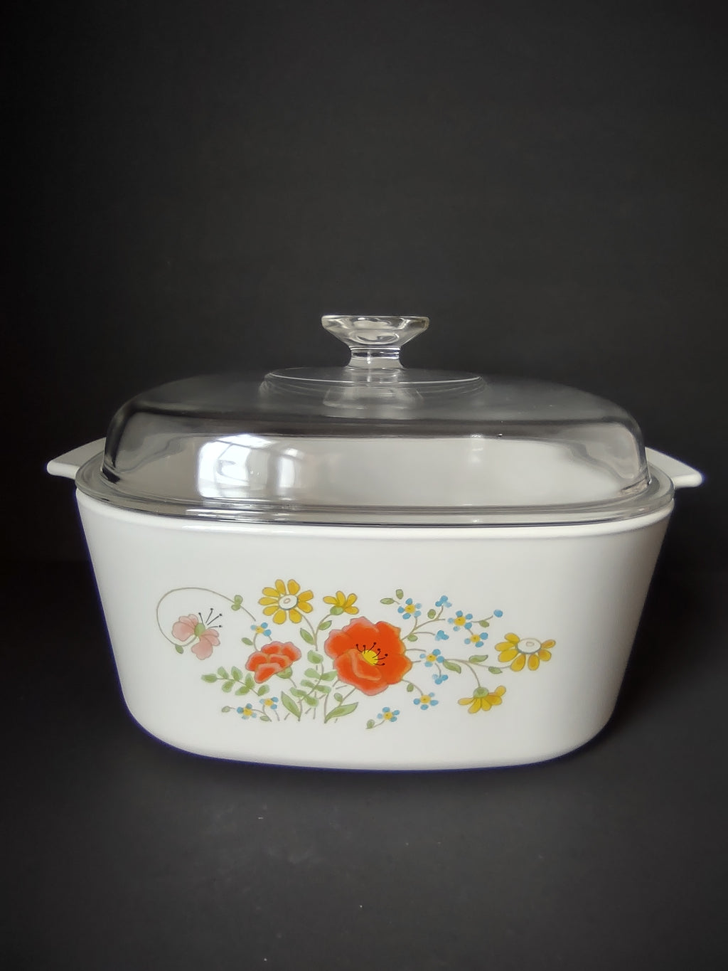 Vintage Wildflower 5 Liter Casserole with Lid Small Chip[7458E]
