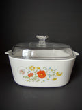 Vintage Wildflower 5 Liter Casserole with Lid Small Chip[7458E]