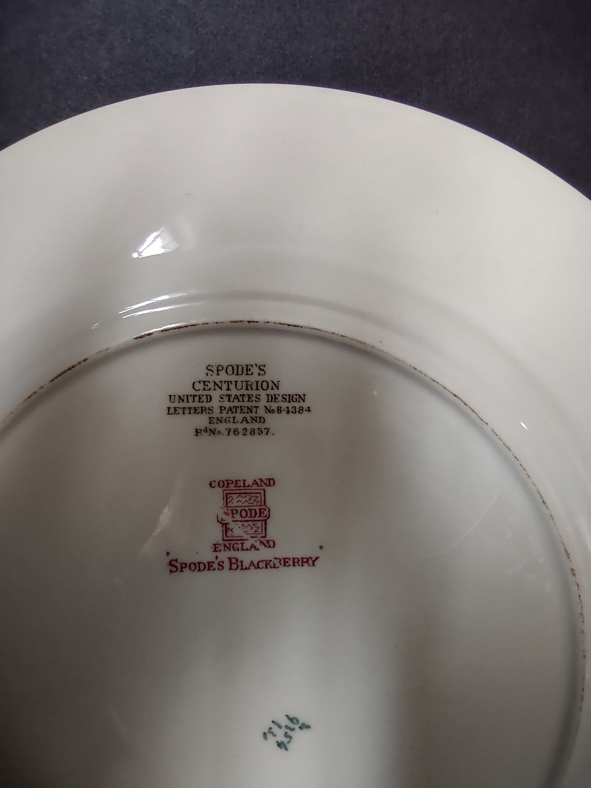 Vintage Copeland Spode Blackberry Floral Plate Pink Purple England [7459E]