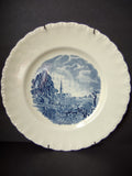 Vintage Grindley Scenes After Constable Blue White English Salisbury Cathedral Plate [7461E]