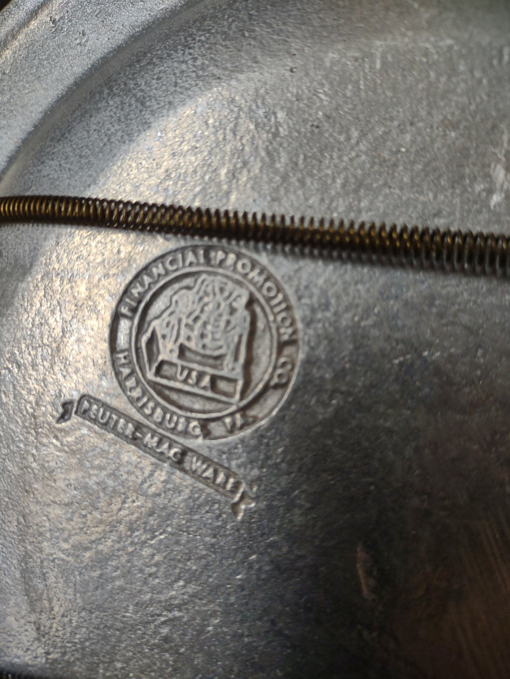 Vintage Pewter United States of America Great Seal Eagle Plate [7462E]
