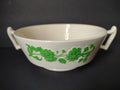 Vintage Copeland Spode Shamrock Green Floral Two Handled Bowl England [7469E]